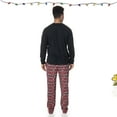 thumbnail image 4 of PEANUTS Mens' Cotton Snoopy Family Matching Pajamas 2-Piece Sets for Christmas with Woodstock Charlie Brown Linus, Gift for him (Red Plaid, L), 4 of 7