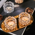 thumbnail image 4 of Lierteer Crystal Tealight Candle Lantern Holders Candlesticks for Wedding Party Gold, 4 of 7