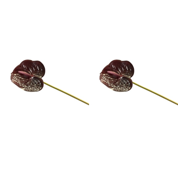Real Touch Anthurium Artificial Flowers, Silk Filler for Wedding Bouquets Centerpieces Vase Table Floral Arrangement Home Garden Decoration