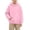 Pink-01, variant on Sentuca Kids Hoodies for Gilrs Boys Fleece Long Sleeve Warm Sweatshirts with Pocket Fashion Solid Color High Neck Pullover Tops Size 5Y