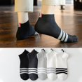 thumbnail image 1 of Calcetines para mujer, de rayas, sencillos, de otoño, finos, de algodón, transpirables, de combinación completa, 1 of 6