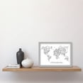 thumbnail image 2 of World Travel Landmark Line Icons Map For Kids Bedroom Education Artwork Framed Wall Art Print A4, 2 of 4