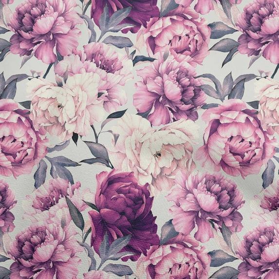 oneOone Cotton Poplin Dark Magenta Fabric Floral Quilting Supplies Print Sewing Fabric By The Yard 56 Inch Wide-0U