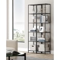 thumbnail image 3 of VASAGLE Estantería de Cristal de 6 Niveles, Librería, Expositor, Cristal Templado, Baño, Salón, Dormitorio, Oficina, Negro y Gris Pizarra, 3 of 5