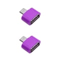 thumbnail image 2 of Sidaley adaptadores OTG, convertidor Micro USB a USB para Android, teléfono inteligente, tableta, PC, disco en U Violeta 2piezas, 2 of 6
