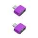thumbnail image 1 of Sidaley Miniadaptadores OTG para teléfono móvil, lector de tarjetas, Micro USB, ratón Flash, teclado, expansiones Violeta 2piezas, 1 of 5
