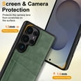 thumbnail image 3 of Dteck Case for Samsung Galaxy S25 Ultra,Magnetic Leather Flip Case Card Slot Wallet Shockproof Rubber Stand Back Cover for Samsung Galaxy S25 Ultra,Green, 3 of 8