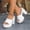 White, variant on Women's Platform Sandals Ankle Strap Open Toe Lug Sole 3 Inch Chunky Block Heeled Sandals Daily Casual Outdoor Walking Wine 41