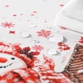 thumbnail image 5 of Tyidzon Christmas Round Tablecloth Snowman Tree Print Waterproof Holiday Cover for Dinner Party, Xmas Home Kitchen Table Decor, 60 inch, 5 of 7