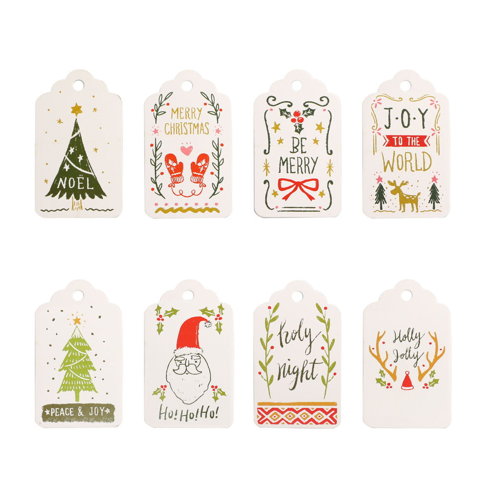 Christmas Gift Tags Set of 8, Tags for Presents, Homemade Gift, Dimensional  Tags, Holiday Gift Tags, Tag Stickers, Traditional Gift Tags GT1 