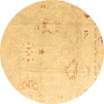 thumbnail image 1 of Ahgly Company Indoor Round Oriental Brown Traditional Area Rugs, 8' Round, 1 of 4