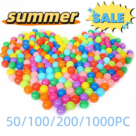 Ball Pit Balls Sunny Summer Colorful Set – Ocean Balls for Kids’ Swim Pits, Parties & Endless Fun