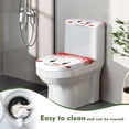 thumbnail image 4 of HELLHERO Toilet Covers Set Snowman 2 Piece Set Elastic Edge for Bathroom Home Comfort Universal Toilet Lid Covers Set, 4 of 8