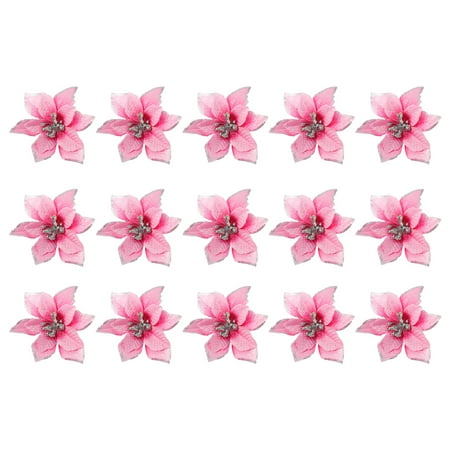 

MYTAKEND 15Pcs Simulated Flower Christmas Tree Decorative Flower DIY Scene Flower Prop