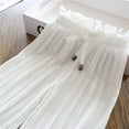 thumbnail image 4 of Little Girls Ribbon Tie Chiffon Loose Pleated Wide Leg Palazzo Pants, 4 of 5