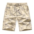 thumbnail image 2 of Munlar Mens Shorts,Fashion Men's Pocket Zipper Buttons Print Leisure Time Tooling Short Pants, 2 of 3