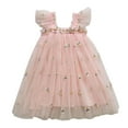 thumbnail image 1 of Robe Princesse Brodée à Manches Volantées pour Tout-Petites Filles, Robe de Danse, Fête, Floral, Vêtements, 1 of 4