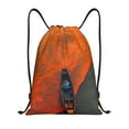 thumbnail image 1 of Saiise Orange Net Fishing Boat Pattern Sports Drawstring Backpack - String Swim Gym Bag with Wet Proof Pocket for Women&Men-Small, 1 of 6