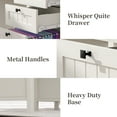 thumbnail image 4 of FIAKOA 45"Executive Desk, Modern Farmhouse Computer Desk with Drawers & Cabinet, White Home Office Desk Writing Workspace for Work Study, 4 of 9