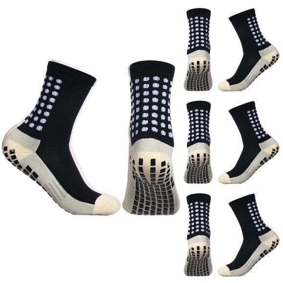 ZYNERY Playeros para Fútbol - 4 Pares - Talla Única - Negro