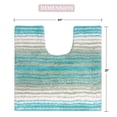 thumbnail image 2 of Home Weavers Gradation Collection Toilet Rugs U Shaped Contour, Thick Toilet Rug, Non-Slip Contour Mat for Bathroom,100% Cotton Soft, Absorbent Water, Machine Washable, 20"x20" Contour, Turquoise, 2 of 5