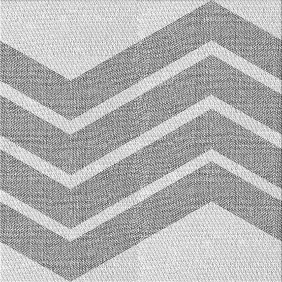 Ahgly Company Indoor Square Patterned Battleship Gray Area Rugs, 6' Square