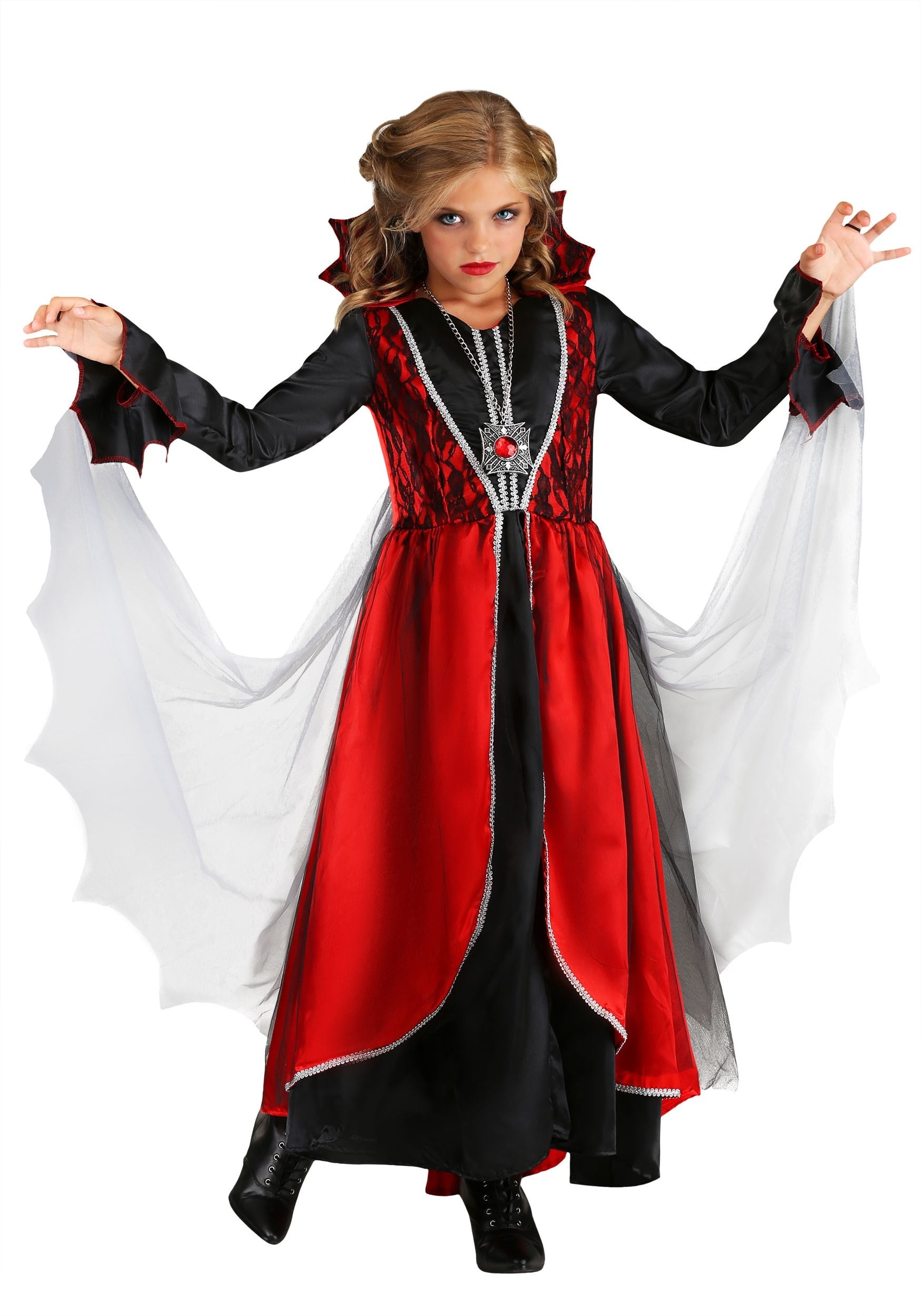 Girls Vampire Costume - Walmart.com