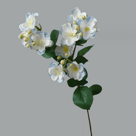 Nvzi-a 3pcs Jasmine Flower Artificial Flowers, Fake flowers, Flores Artificiales Para, Wedding Decor, Blue