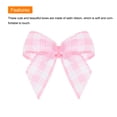 thumbnail image 4 of 80Pcs Mini Gingham Ribbon Bow 1" Checkered Fabric Satin Ribbon Bows for Craft DIY Hair Bow Sewing Pink and White, 4 of 5