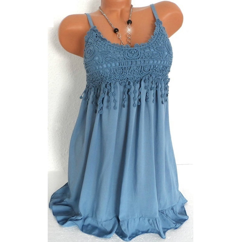 Women Sexy Sleeveless Lace Babydoll 