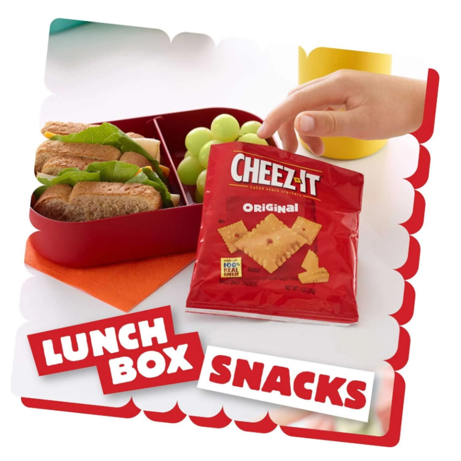 Cheez-It Original Baked Snack Crackers, 1.5 Oz (45 Individual Packs) – Crispy, Real Cheddar Cheese, Perfect for Lunchboxes & Parties