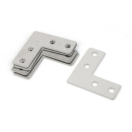 Bracket 5 Hole - 40mmx40mm L Shaped Four Holes Stainless Steel Angle Bracket Corner Brace 5 Pcs
