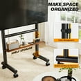 thumbnail image 6 of RTVR Modern Rolling TV Stand for 40 to 86 inch Screen, Metal TV Stand Wheels with Adjuatable Shelf, 6 of 9