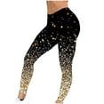 thumbnail image 5 of lcziwo Dollar Sales, Womens Glitter Sparkle Sequin Print Leggings High Waisted Tummy Control Yoga Tights Stretchy Comfy Compression Workout Pants 2025 New Years Gifts Multicolor L, 5 of 7