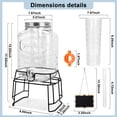 thumbnail image 4 of Dispensador de bebidas de vidrio DD&HAPP de 7,6 L con soporte e infusor, 4 of 6