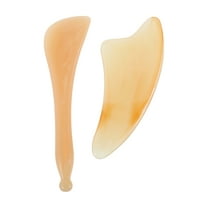 Unique Bargains 1 Set Gua Sha Facial Massage Beauty Tool Portable Skincare and Massaging Tool Yellow