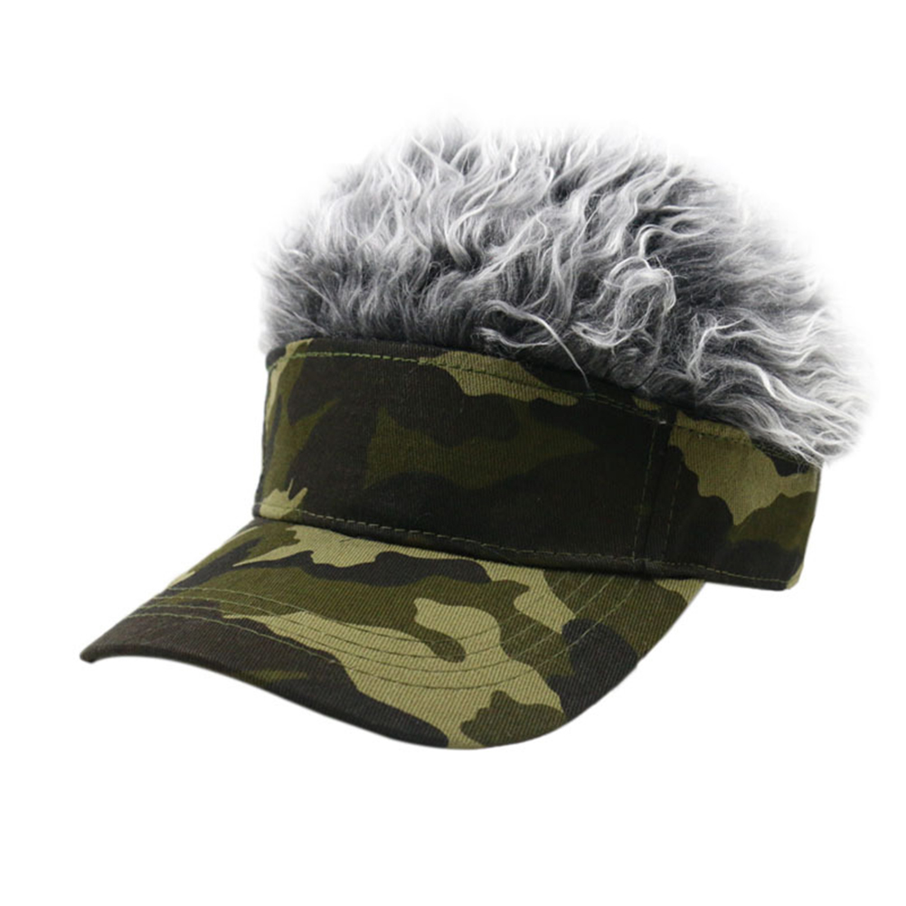 Camo visor with hair Clearance