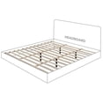thumbnail image 3 of Maklaine Contemporary Soft Rich Black Finish Fabric King Bed, 3 of 6