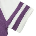 thumbnail image 3 of NISVIYA Summer Plus Size Tops for Women Baseball Shirts Striped Tunics Woman Jersey T-shirts Purple, 3 of 5