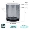 thumbnail image 2 of Vaso de agua KX-WARE acrílico, 400 ml, gris ahumado, juego de 6, 2 of 5