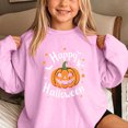 thumbnail image 5 of YUANxueke Boys & Girls Fleece Sweatshirt, Long Sleeve Cute Pumpkin Print Oversized Shirt, Casual Crewneck Loose Fit Pullover, 5 of 6