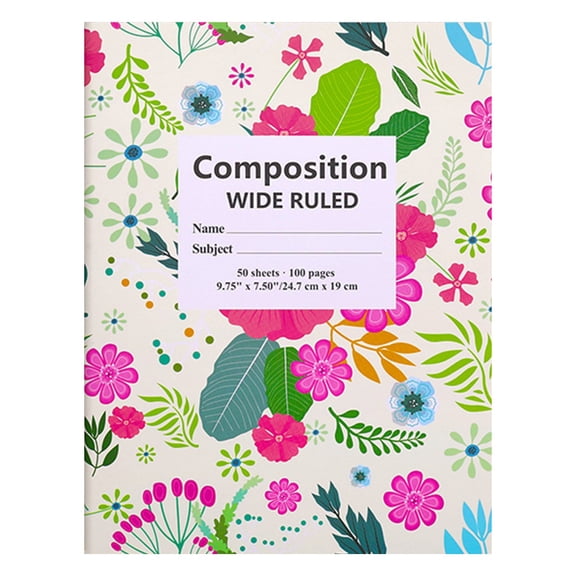 Composition Notebooks, Wide Ruled Composition Book, Marble Composition Notebooks for Note Taking, Hard Cover, Sewn Binding, Classroom Must Haves, Office Supplies