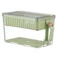 thumbnail image 1 of Storage Box Drain Basket Refrigerator Sealed Containers w/Handle Vegetable Fruit, 1 of 12