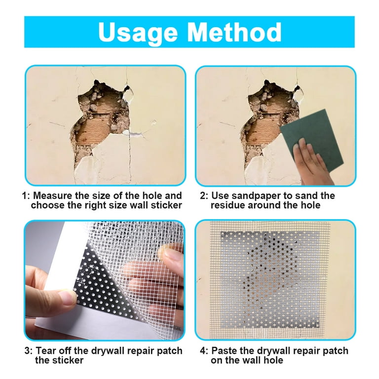 1 Set Drywall Repair Patch Kit Self Adhesive Wall Repair Patch Kit 2/4/6/8  Inch Ceiling Repair Patch Kit - AliExpress