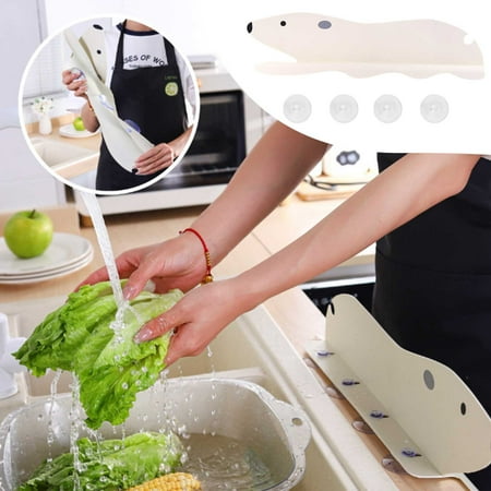 

Groove Water Baffle Kitchen Washing Vegetables And Dishes Sink Anti-splash Water Board Hand Washing Countertop Suction Cup Oil Baffle