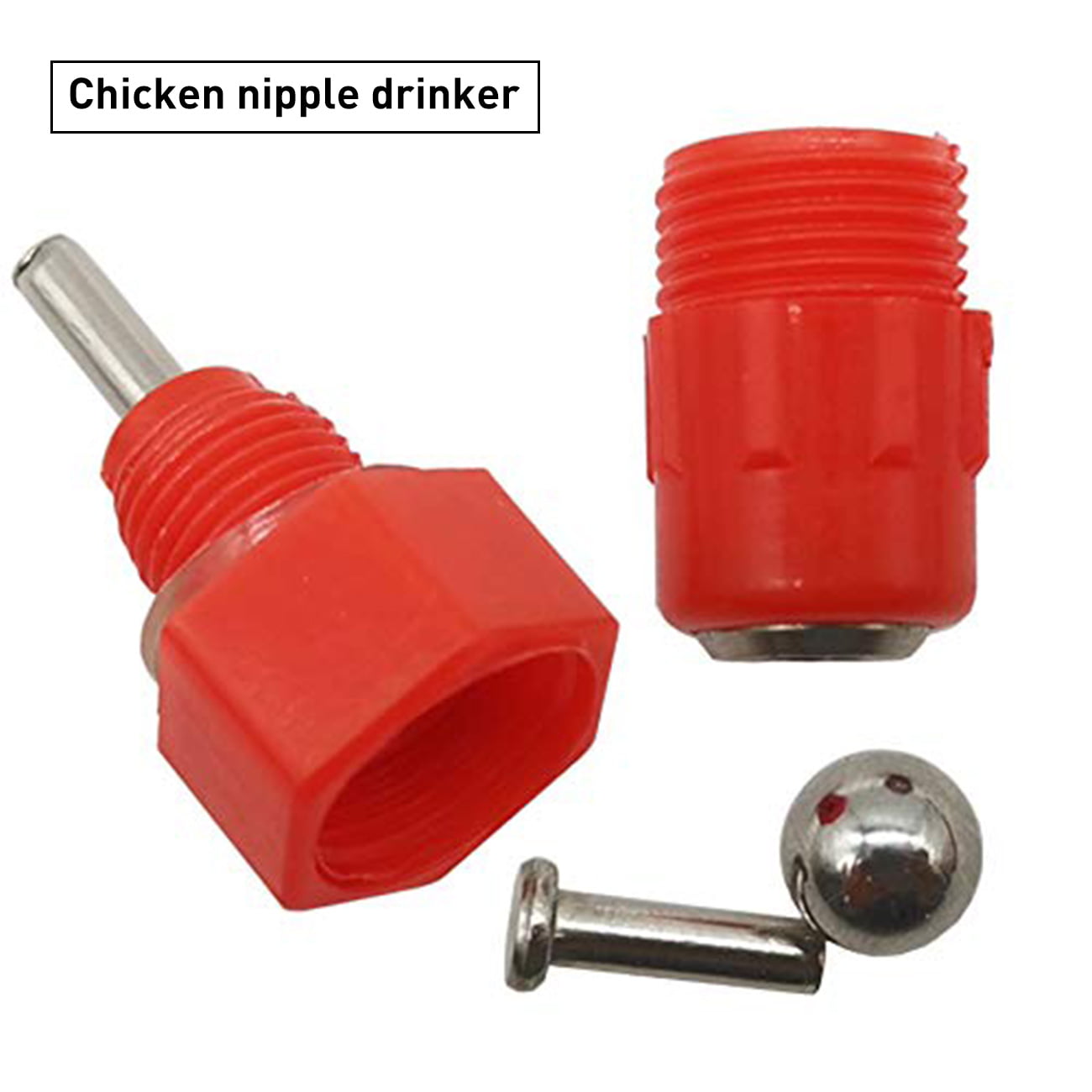 10Pcs Poultry Water Drinking Nipples Duck Chicken Hen Feeding Screw In DrinkMJCA