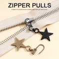 thumbnail image 2 of 10 PCS Zipper Pull Replacement, Detachable Zip Pulls Metal Zipper Gripper Zip Repair Pull Tab Zipper Pull Replacement Slider Kit (Star, Heart), 2 of 5