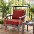 thumbnail image 3 of Aoodor 24 x 25 Inch Sunbrella Fabric Outdoor Deep Seat Cushion Set of 2, Water-Resistant & Fade-Resistant Sunbrella Fabric Outdoor 6'' Thick Cushion with Pocket Springs for Patio Chair, Sofa, and Cou, 3 of 11
