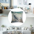 thumbnail image 5 of Acheng  Decorative Throw Pillow Cover Square Size 18x18 Inches Blue Heron Beach Sea Wave Watercolor Painting Decor Pillowcase with Hidden Zipper Decor Cushion Covers,Set of 2 White 18x18in, 5 of 7