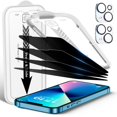 thumbnail image 1 of Protector de pantalla de privacidad EZ-GLAZ para iPhone 13, paquete de 4, 1 of 6